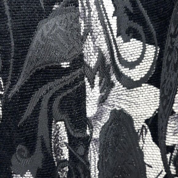 Vtg 80's‎ Chico's Blazer Jacket Shacket Jacquard Tapestry Abstract Black Size 2 - Picture 8 of 8